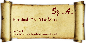 Szedmák Aldán névjegykártya